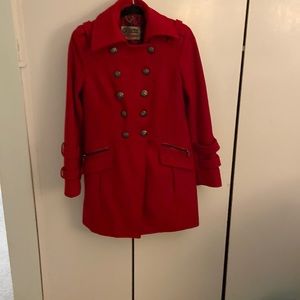 Guess pea coat size medium. Red.